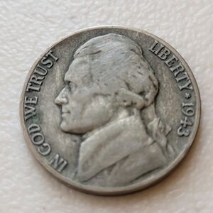 1943-S Jefferson War Time Nickel 35% Silver Coin